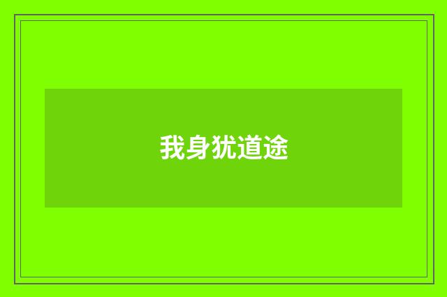 我身犹道途