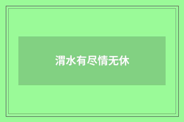 渭水有尽情无休