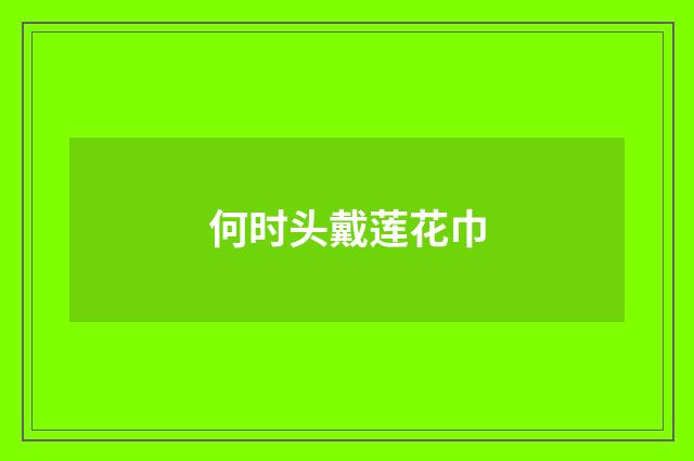 何时头戴莲花巾