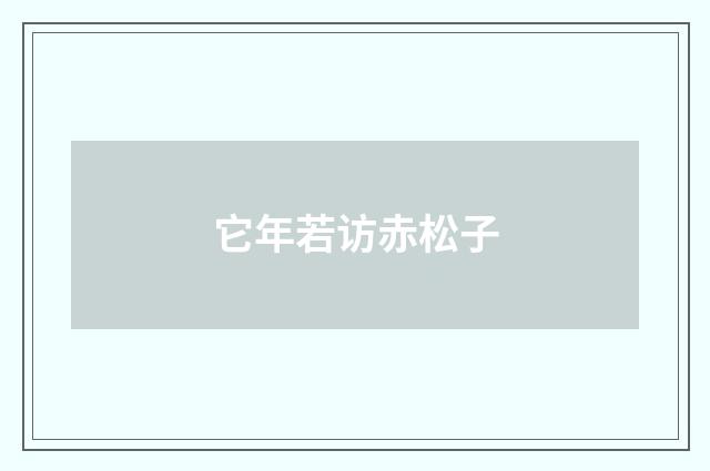 它年若访赤松子