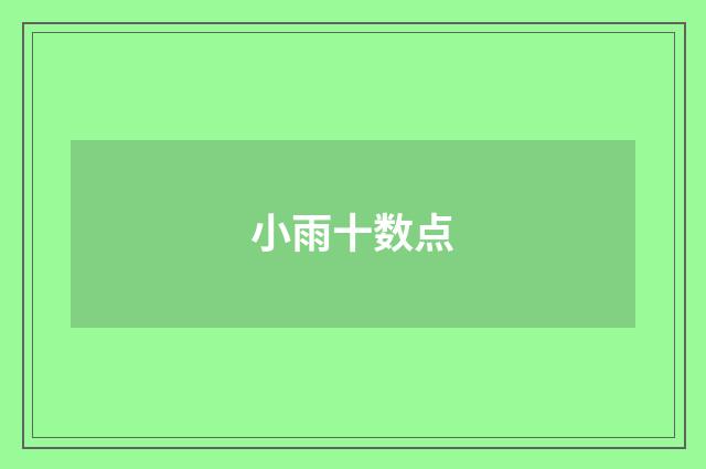 小雨十数点