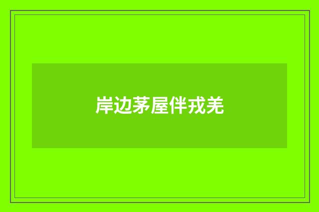 岸边茅屋伴戎羌