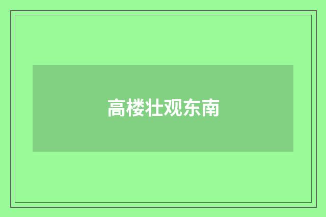 高楼壮观东南