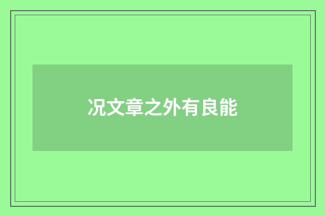 况文章之外有良能