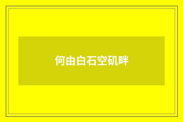 何由白石空矶畔
