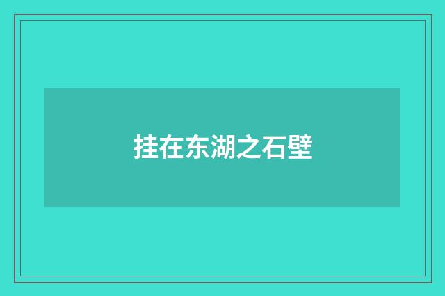 挂在东湖之石壁