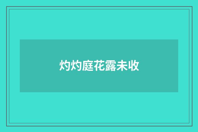灼灼庭花露未收