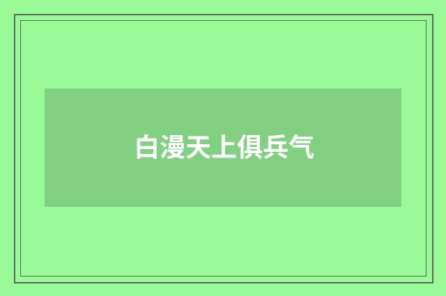 白漫天上俱兵气