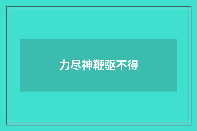 力尽神鞭驱不得