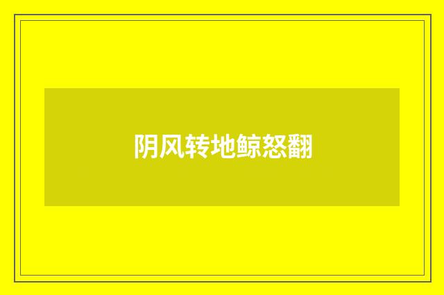 阴风转地鲸怒翻