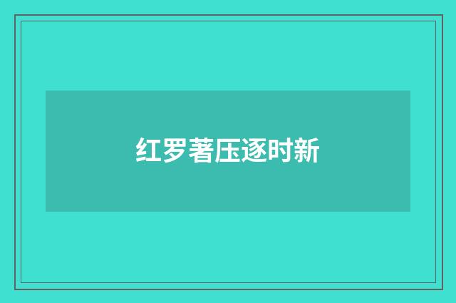 红罗著压逐时新