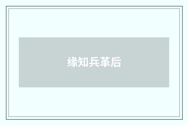 缘知兵革后