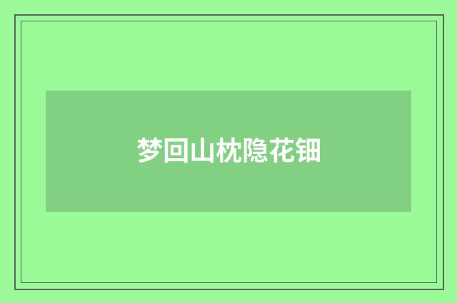梦回山枕隐花钿