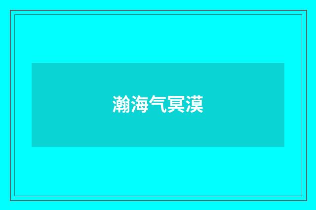 瀚海气冥漠
