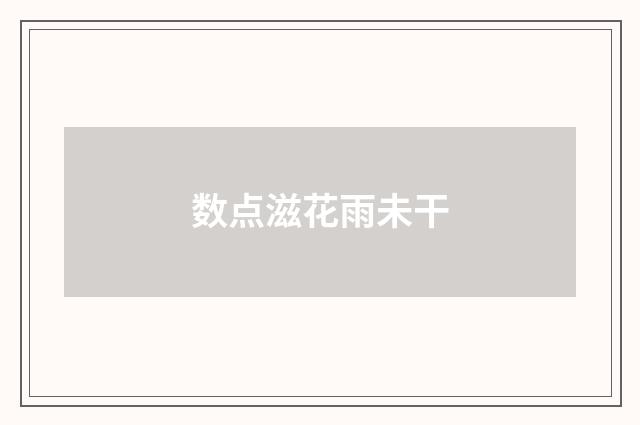 数点滋花雨未干