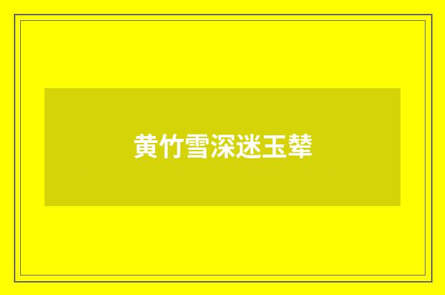 黄竹雪深迷玉辇