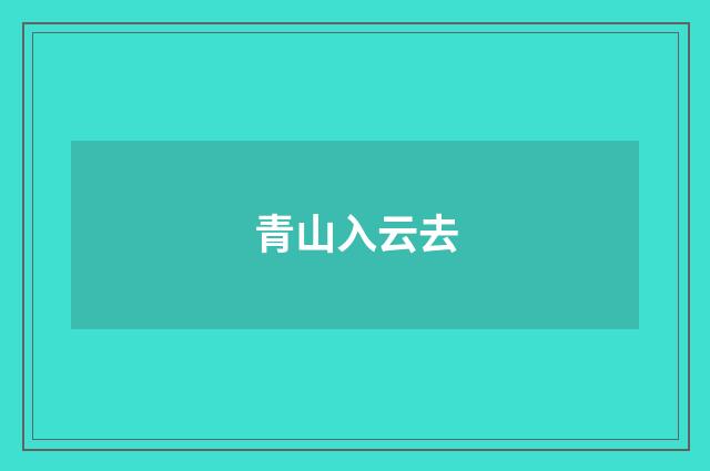 青山入云去