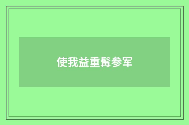 使我益重髯参军