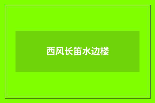 西风长笛水边楼