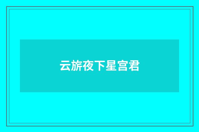 云旂夜下星宫君