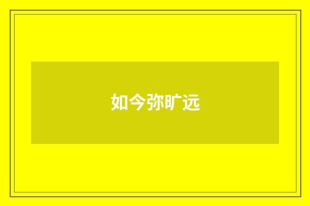 如今弥旷远