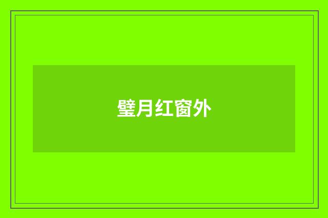 璧月红窗外