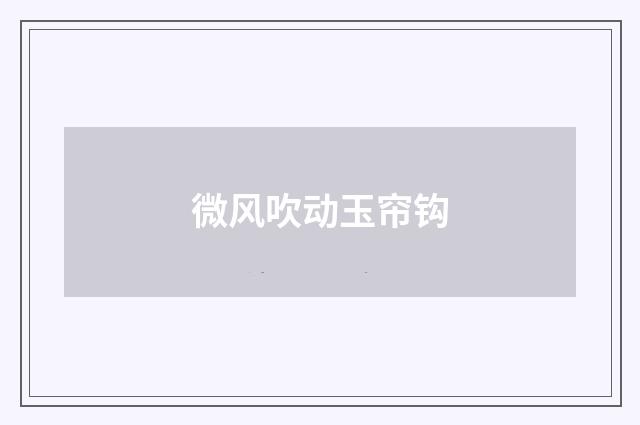 微风吹动玉帘钩
