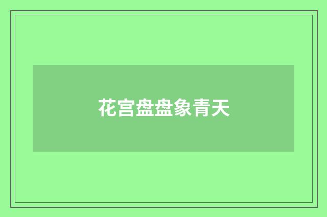 花宫盘盘象青天