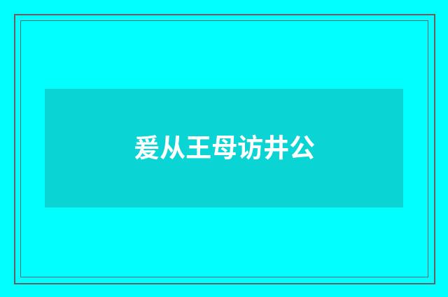 爰从王母访井公
