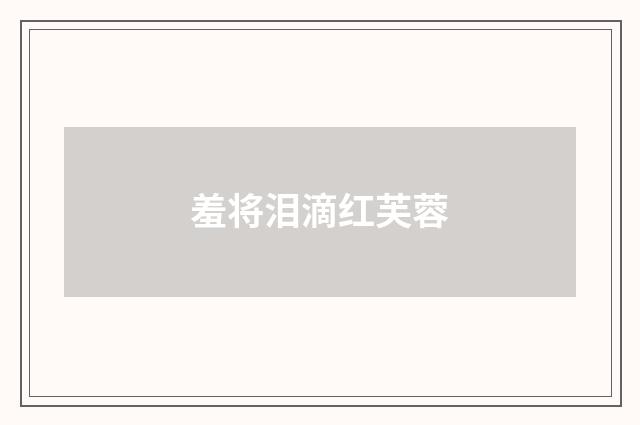 羞将泪滴红芙蓉
