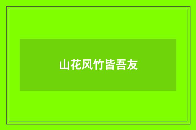 山花风竹皆吾友