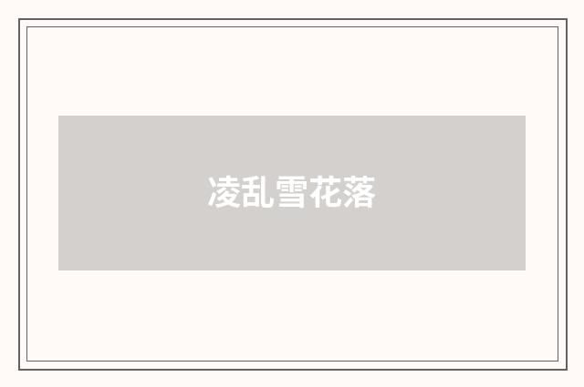 凌乱雪花落