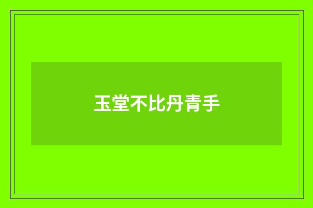 玉堂不比丹青手