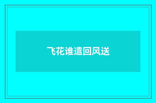 飞花谁遣回风送