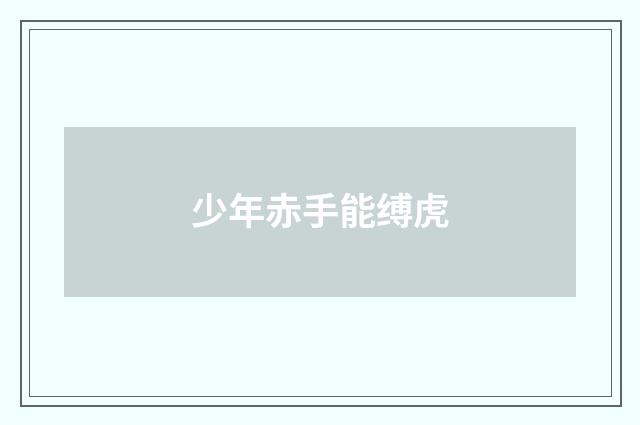 少年赤手能缚虎
