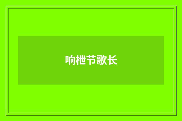 响枻节歌长