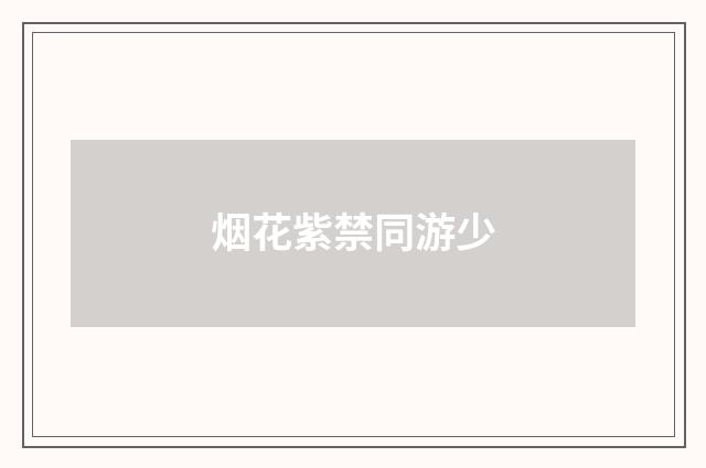 烟花紫禁同游少