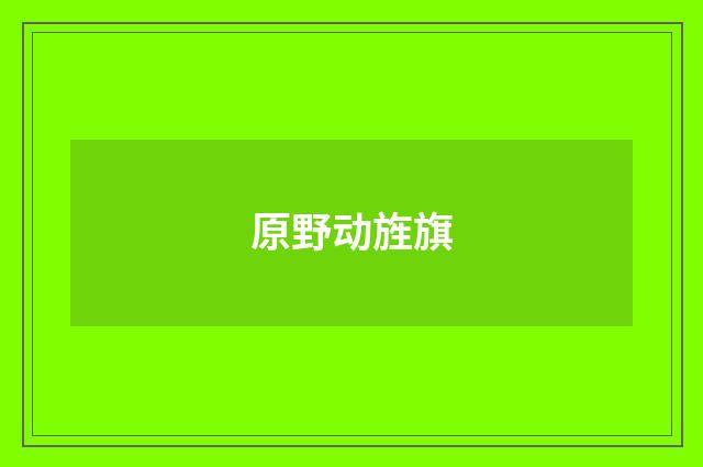 原野动旌旗