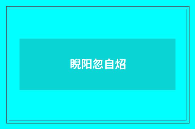 睨阳忽自炤