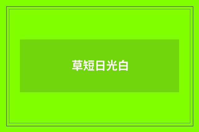 草短日光白