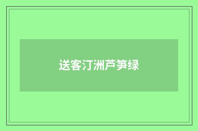 送客汀洲芦笋绿