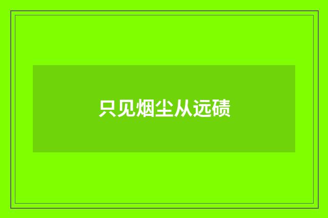 只见烟尘从远碛