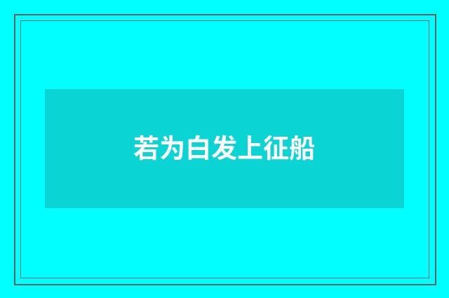 若为白发上征船