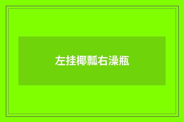 左挂椰瓢右澡瓶