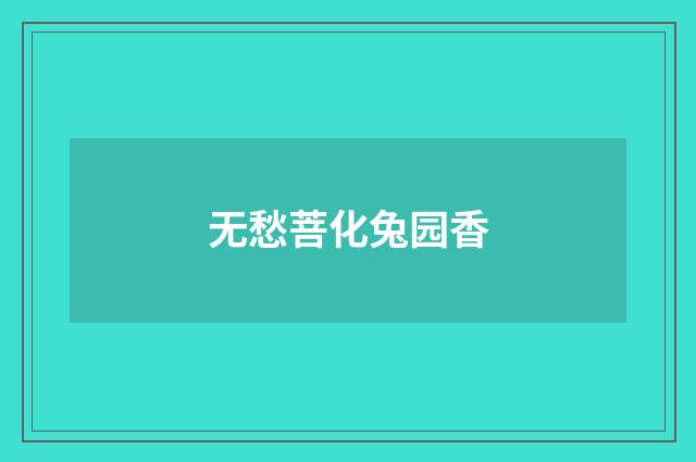 无愁菩化兔园香