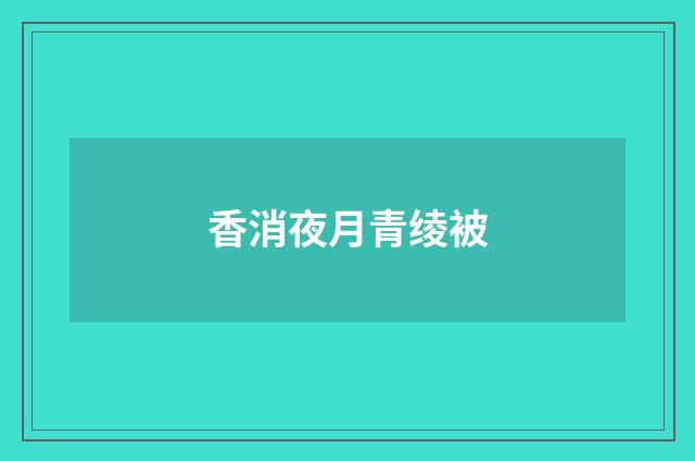 香消夜月青绫被