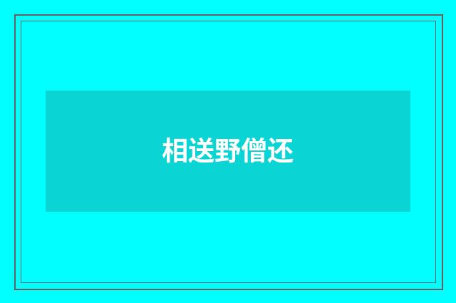 相送野僧还