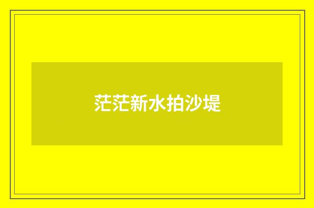 茫茫新水拍沙堤