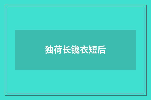 独荷长镵衣短后
