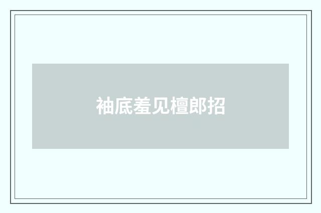 袖底羞见檀郎招